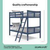 Caribou navy twin bunk bed quality craftsmanship callout