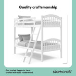 longhorn white twin over twin bunk bed quality craftsmanship callout