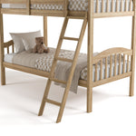 longhorn natural twin over twin bunk bed closeup of ladder