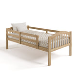 longhorn natural twin over twin bunk bed converted to one twin bed