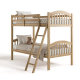 longhorn natural twin over twin bunk bed angle view
