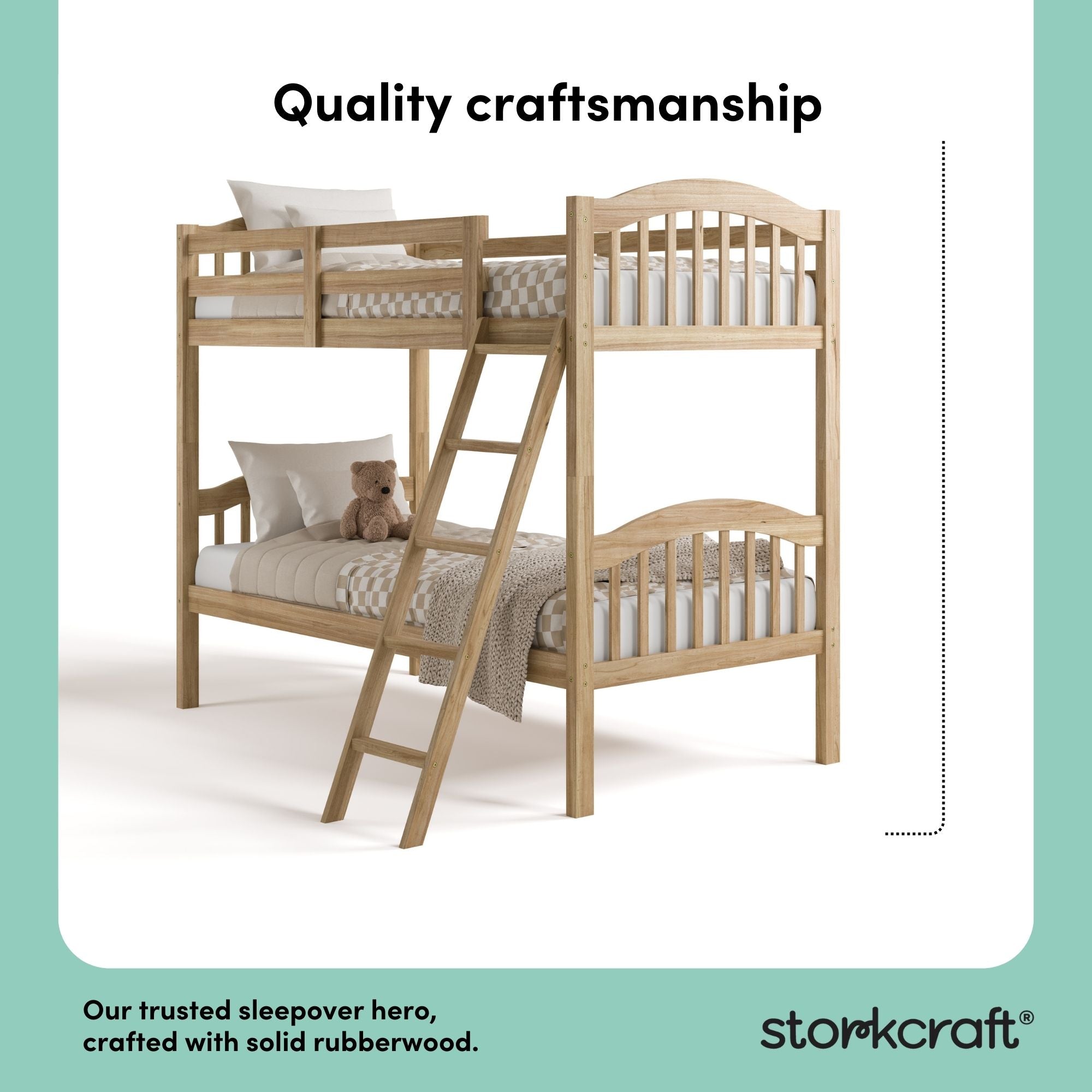 longhorn natural twin over twin bunk bed quality craftsmanship callout