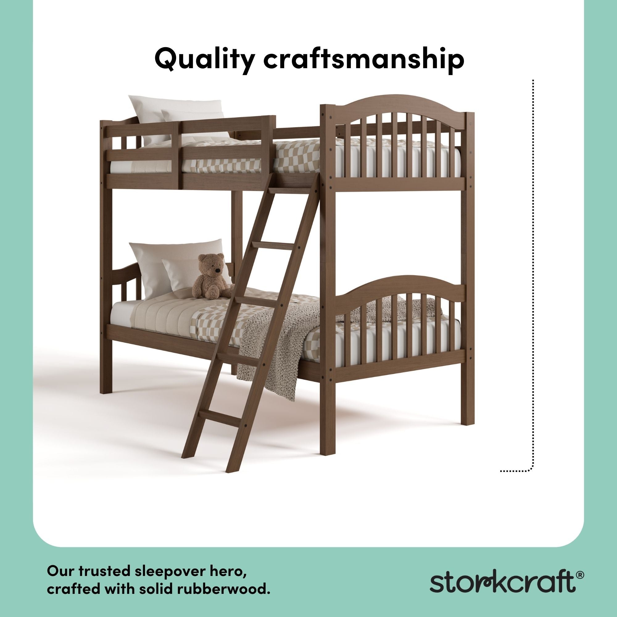 longhorn hazelnut twin over twin bunk bed quality craftsmanship callout