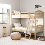 longhorn natural twin over twin bunk bed in kids room