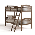 longhorn hazelnut twin over twin bunk bed angle view