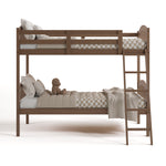 longhorn hazelnut twin over twin bunk bed front view
