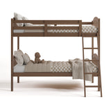 longhorn hazelnut twin over twin bunk bed front view