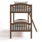 longhorn hazelnut twin over twin bunk bed side view