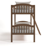 longhorn hazelnut twin over twin bunk bed side view