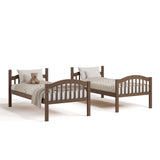 longhorn hazelnut twin over twin bunk bed converted to two twin beds