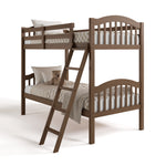 longhorn hazelnut twin over twin bunk bed angle view