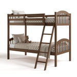 longhorn hazelnut twin over twin bunk bed angle view