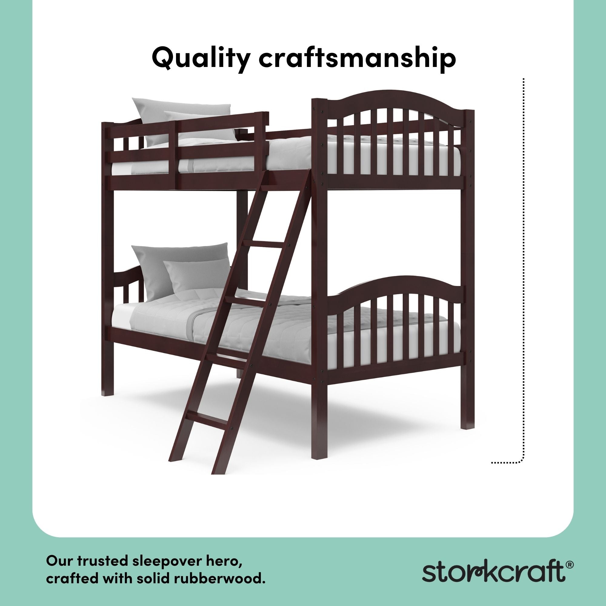 longhorn espresso twin over twin bunk bed quality craftsmanship callout