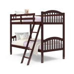 espresso bunk bed with fixed ladder