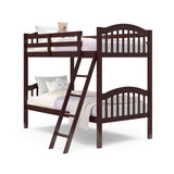espresso bunk bed with fixed ladder