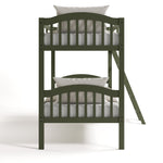 longhorn olive twin over twin bunk bed side view