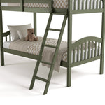 longhorn olive twin over twin bunk bed closeup of ladder