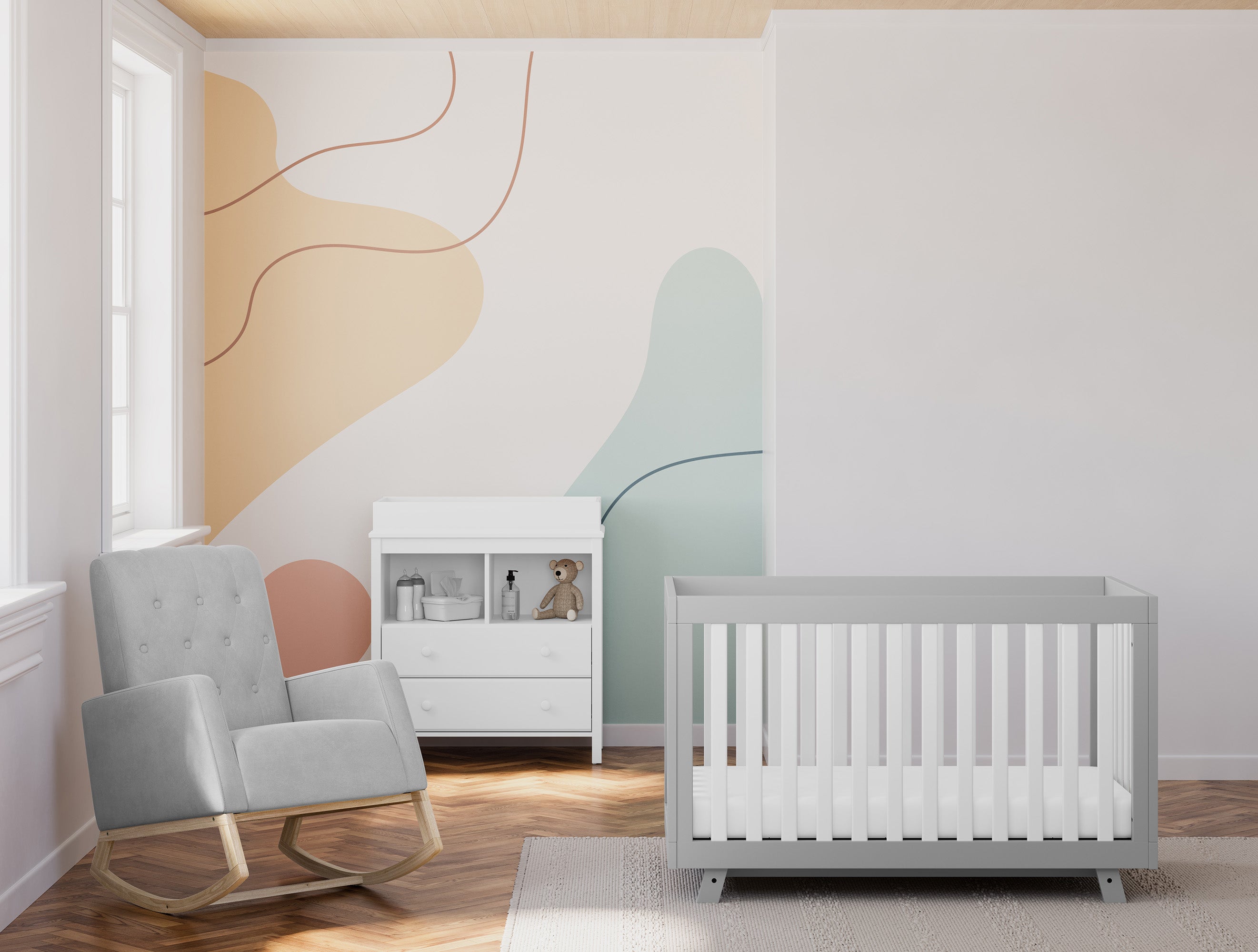 Storkcraft® Northern Lights Upholstered Nursery Rocker.