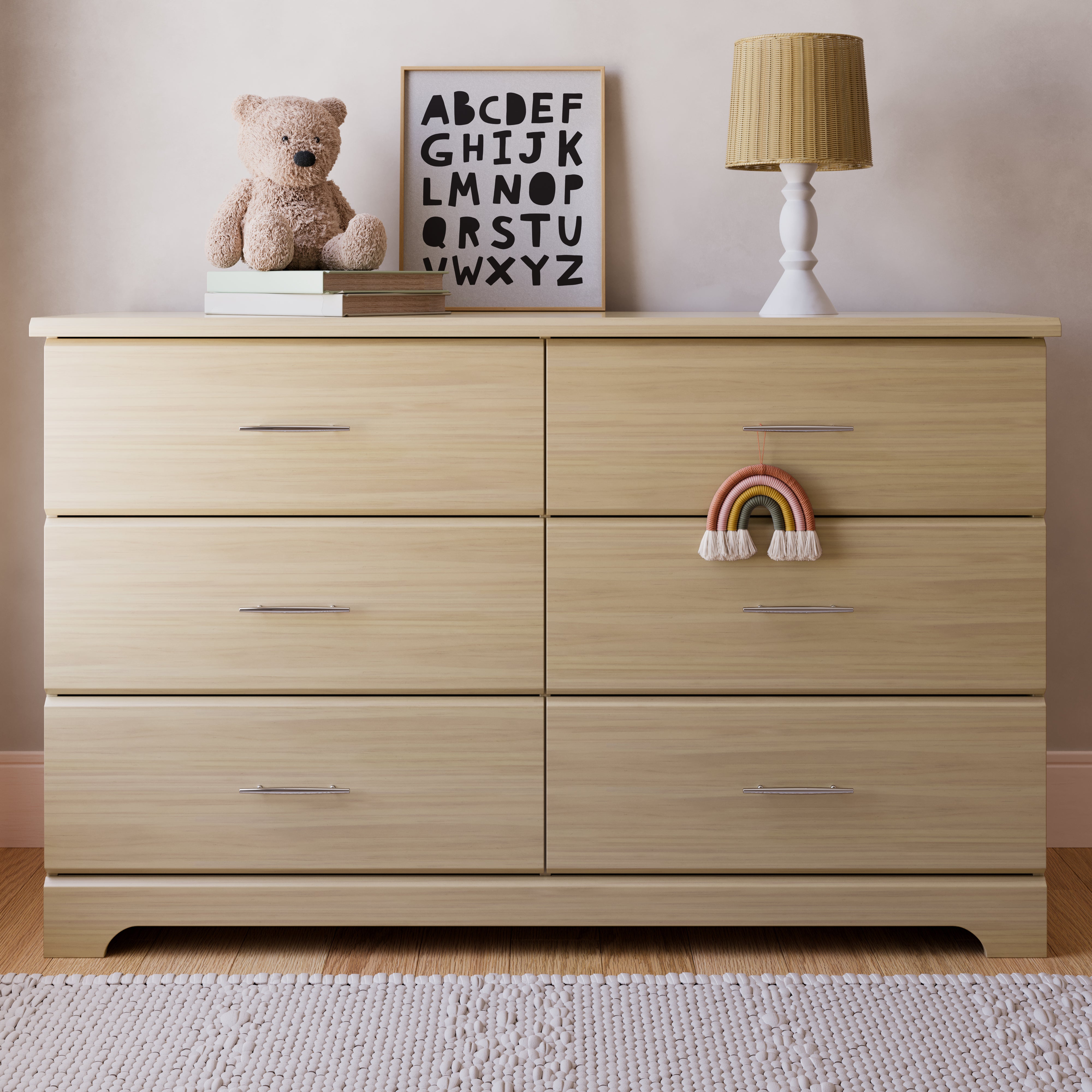 brookside driftwood 6 drawer dresser in nursery