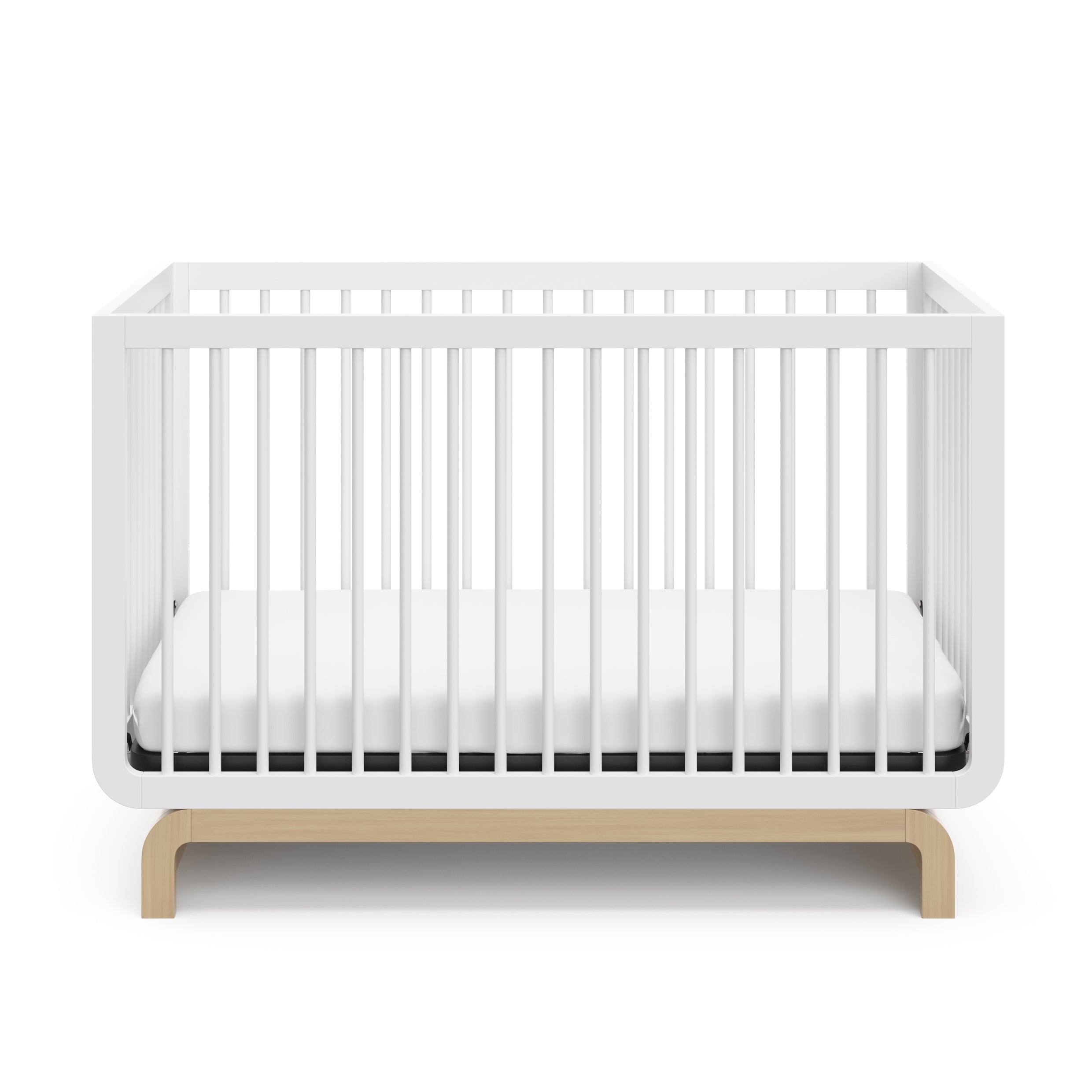 Storkcraft® Santorini® Deluxe 5-in-1 Convertible Crib with Bonus Toddler Guardrail.