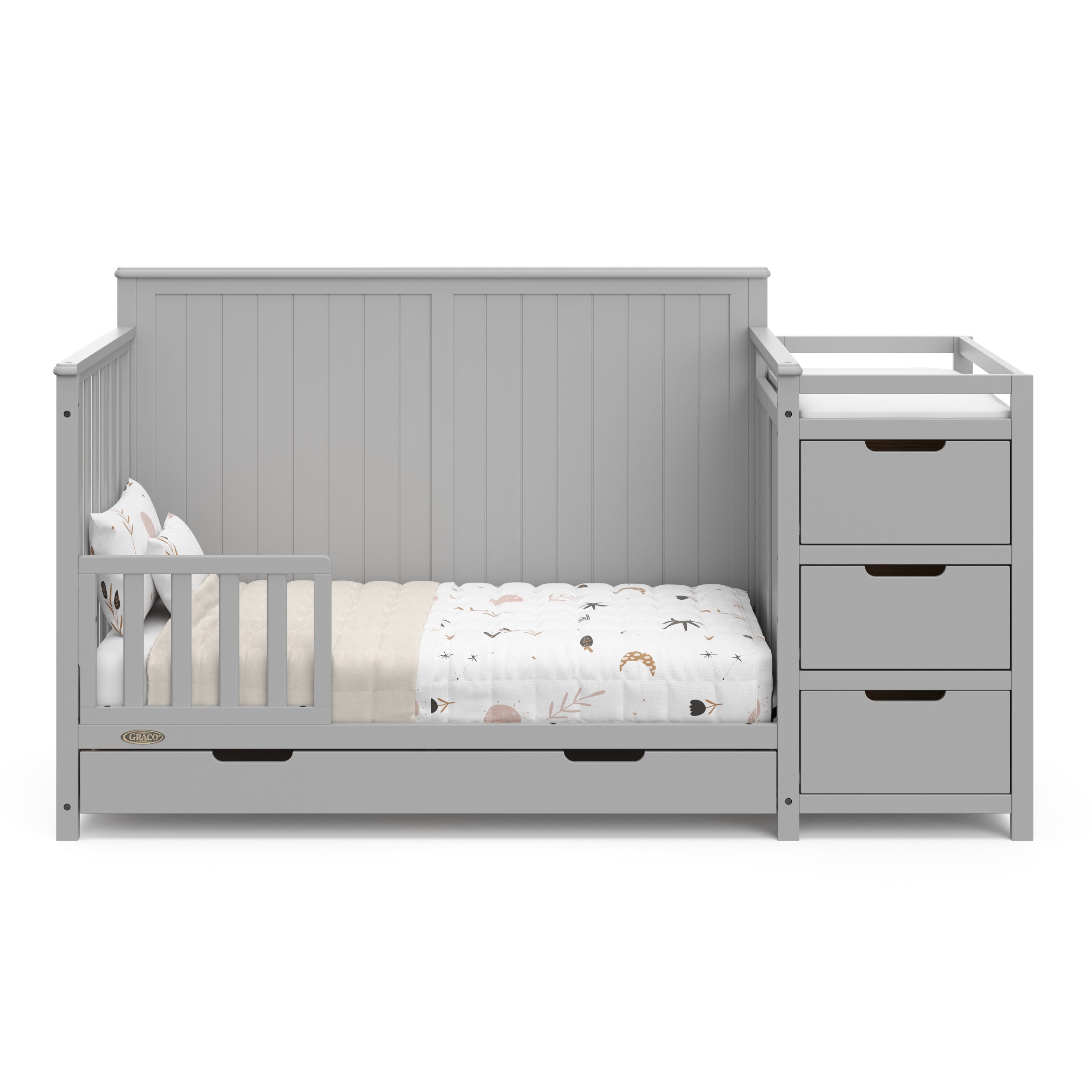 Graco® Hadley 5-in-1 Convertible Crib and Changer with Drawer.