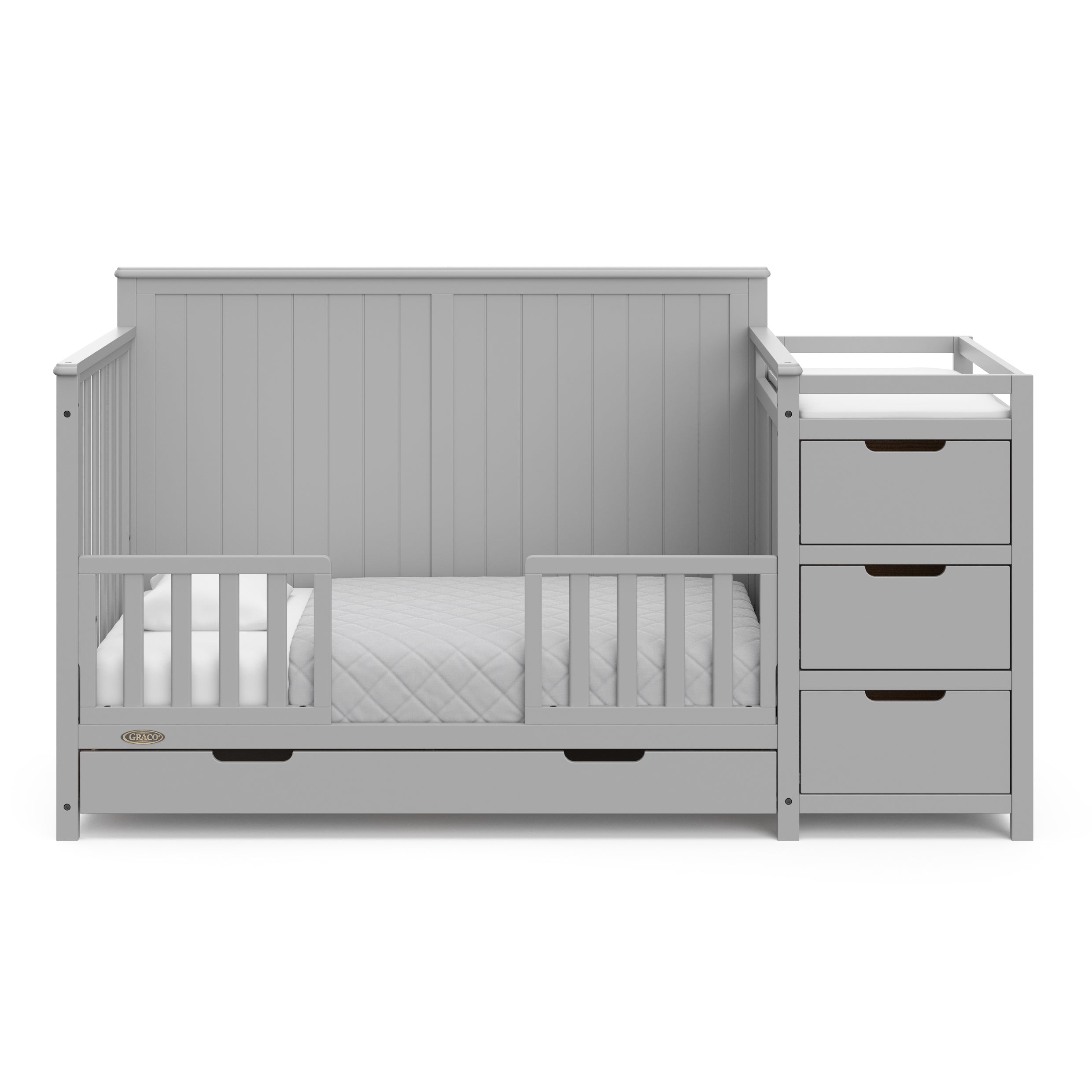 Graco® Hadley 5-in-1 Convertible Crib and Changer with Drawer.