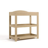Graco driftwood customizable changing table angle view