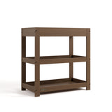 Graco hazelnut customizable changing table with flat headboard angle view