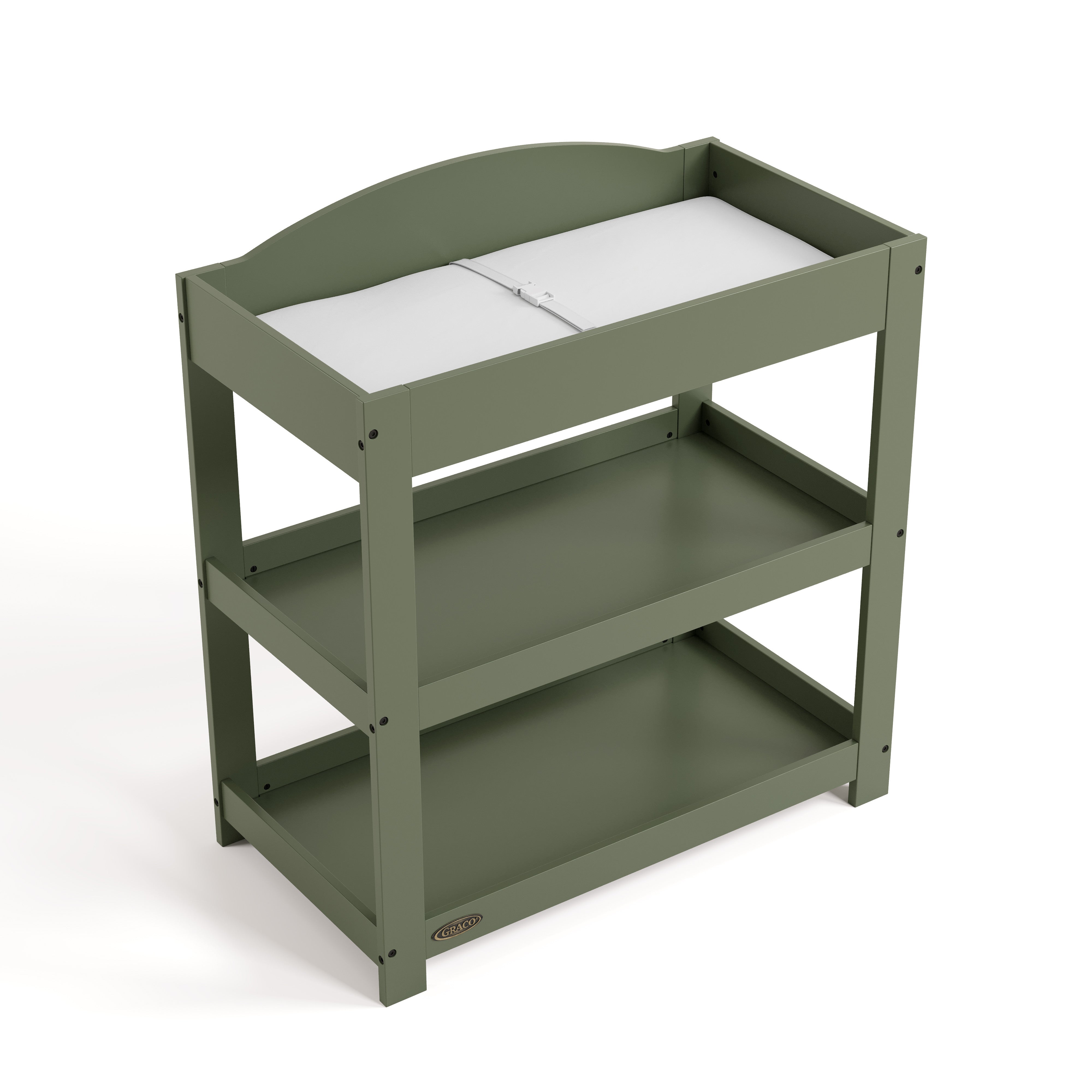 Graco olive customizable changing table top view