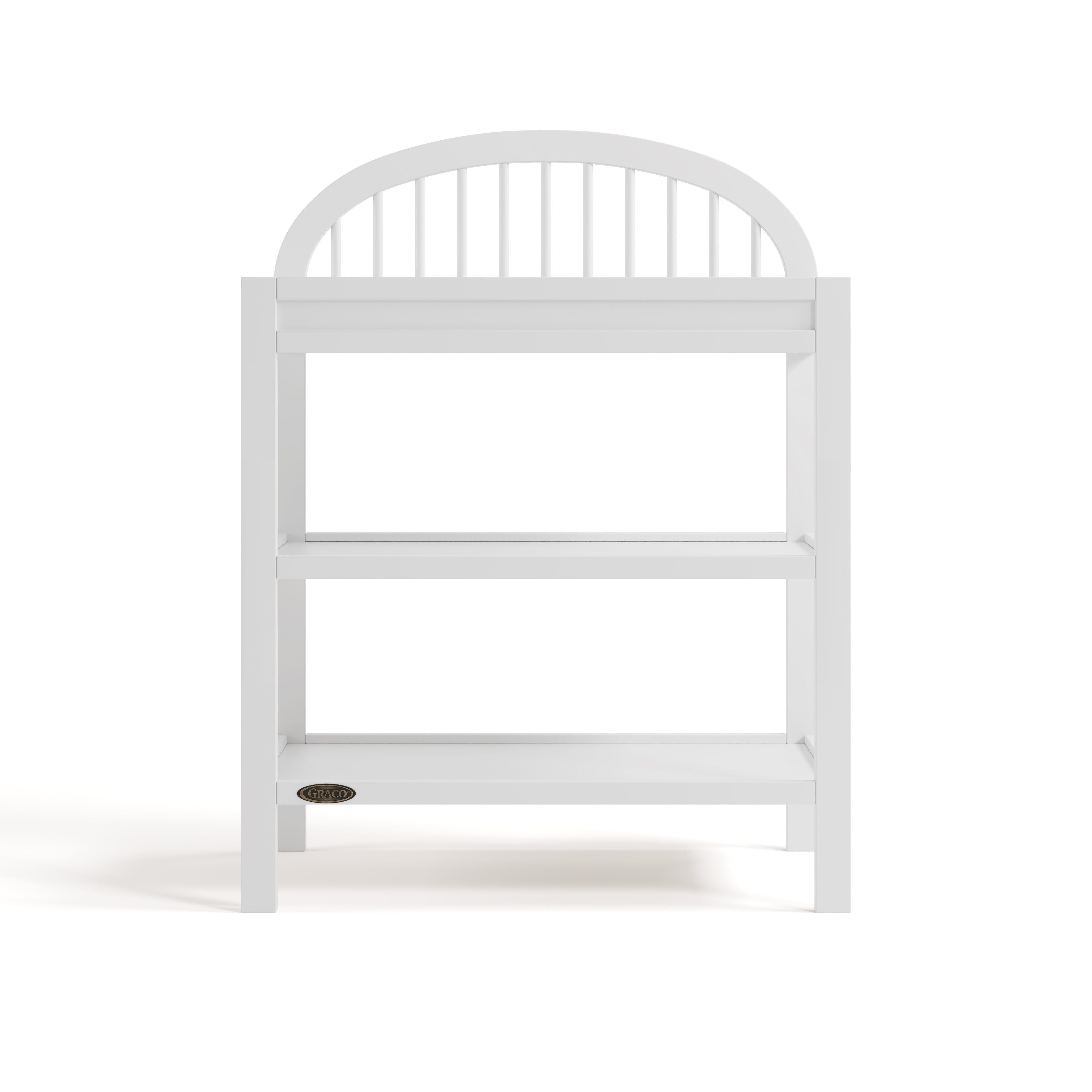 Olivia white changing table front view