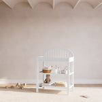Olivia white changing table in a nursery