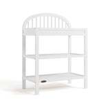 Olivia white changing table angle view
