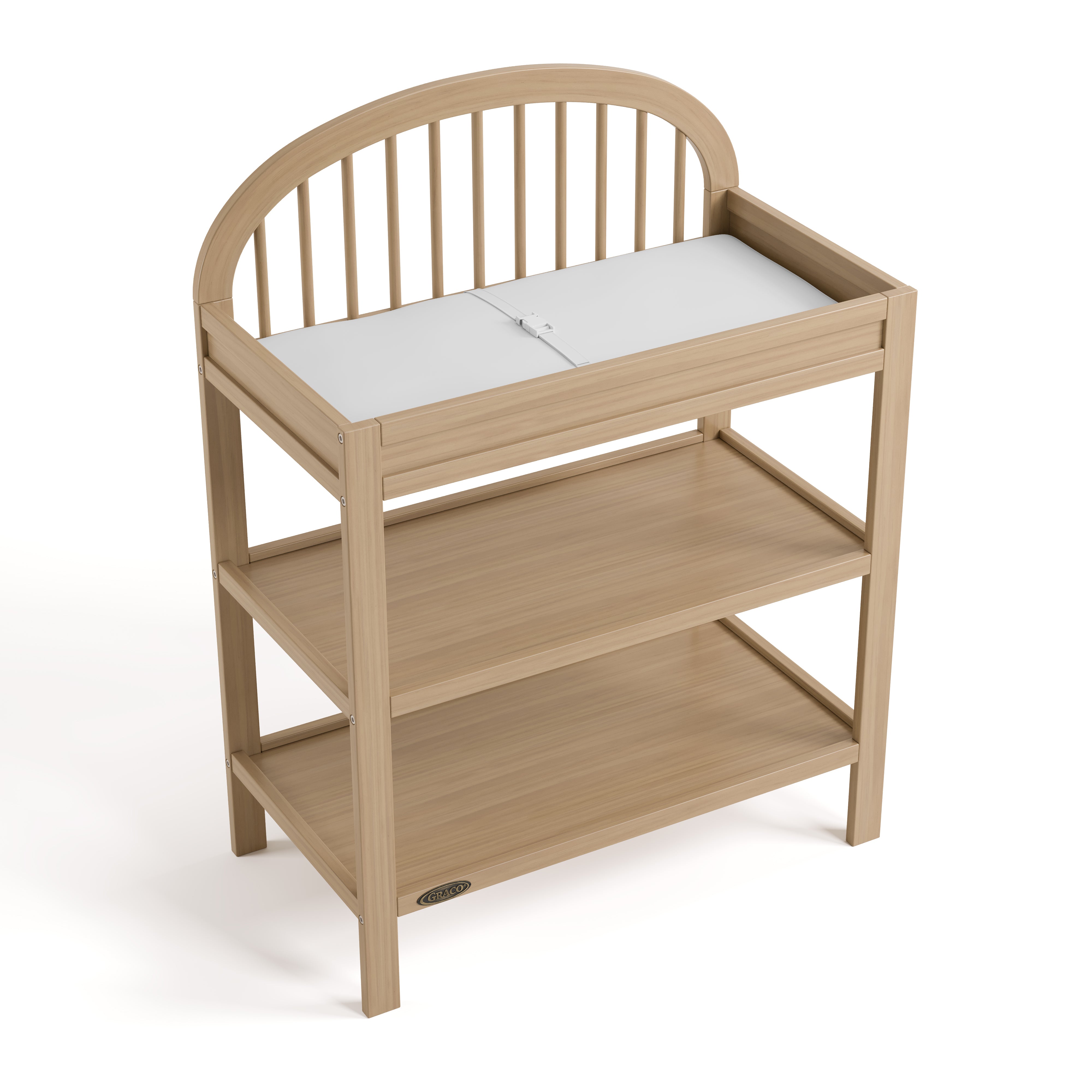 Olivia driftwood changing table top view