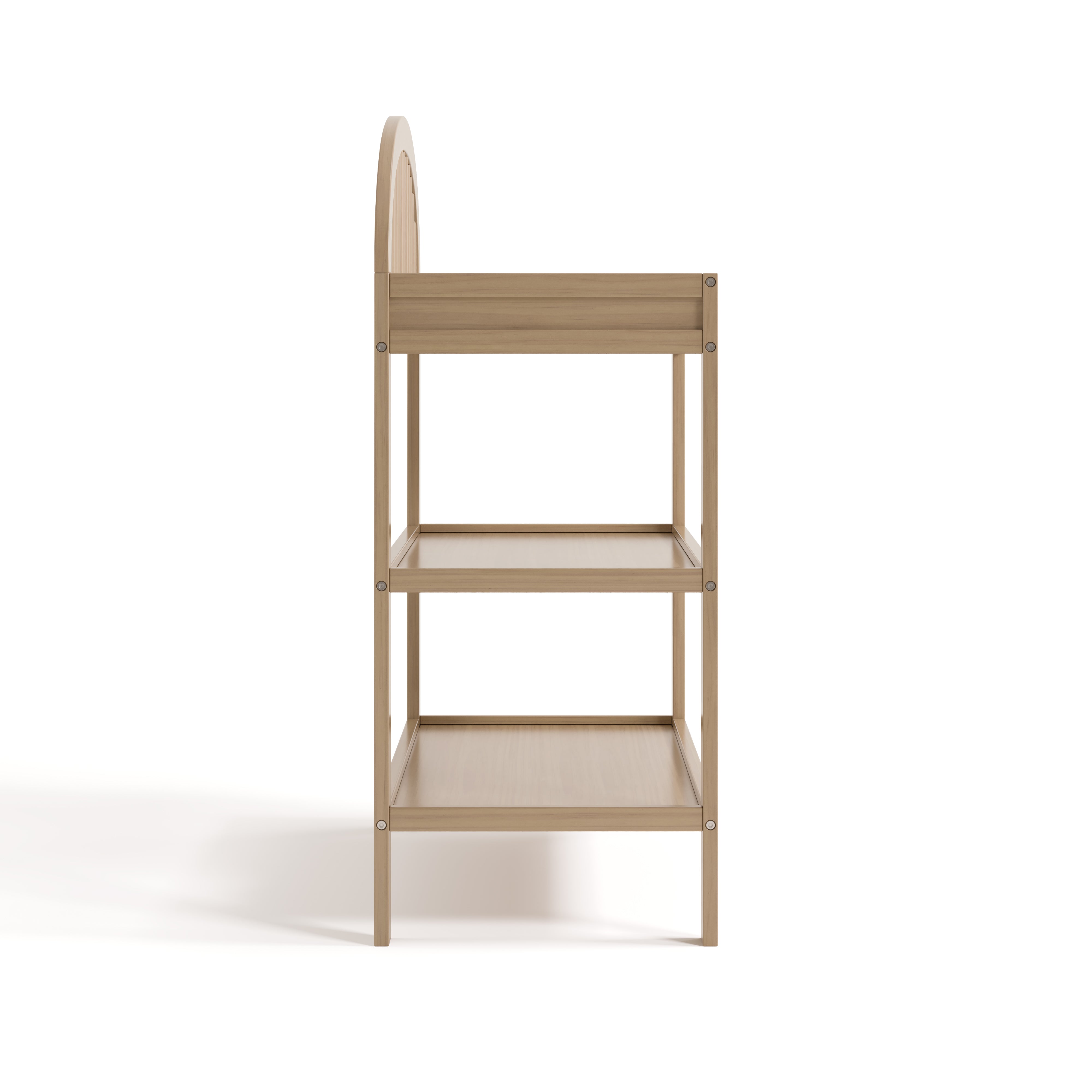 Olivia driftwood changing table side view
