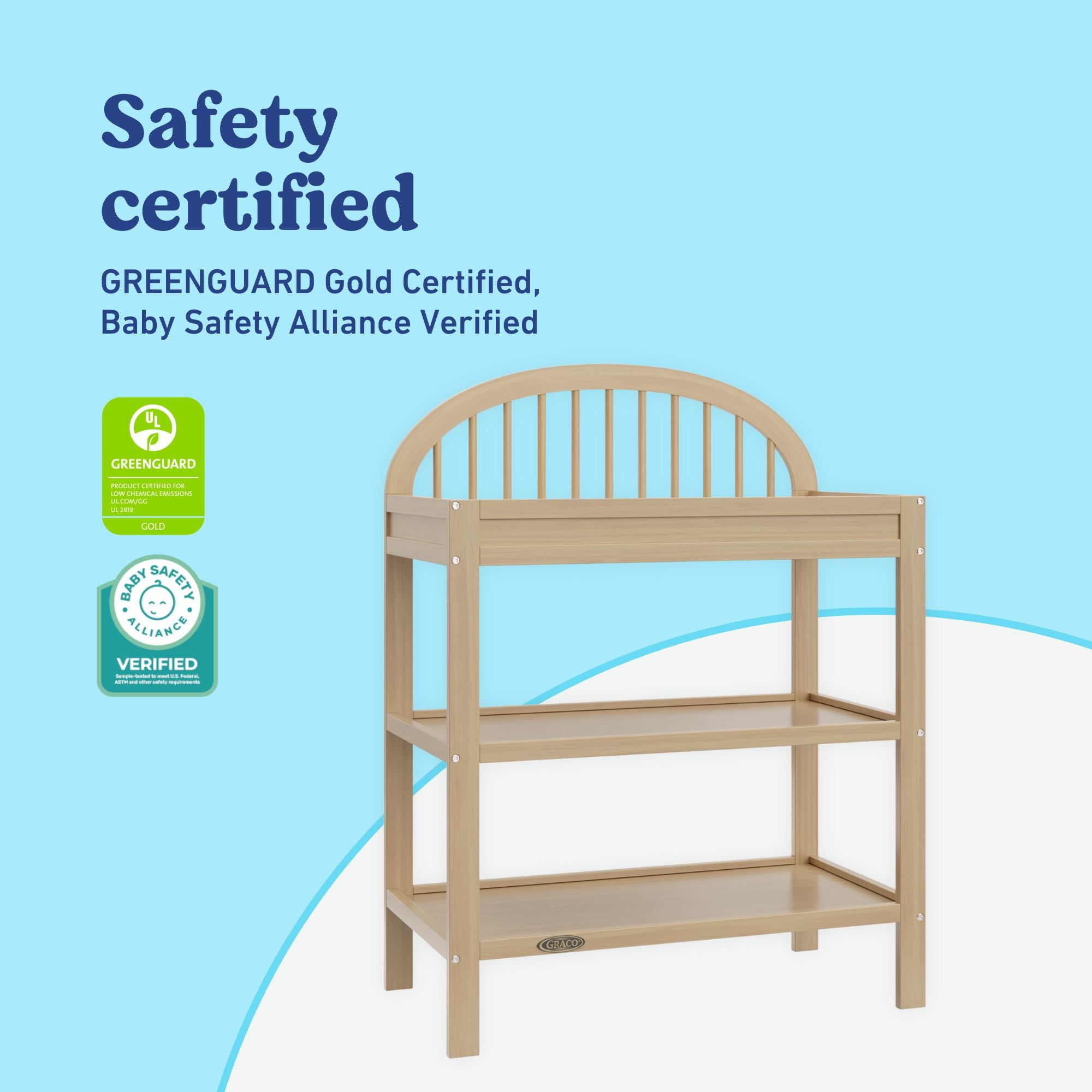 Olivia driftwood changing table certifications callout