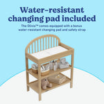 Olivia driftwood changing table changing pad callout
