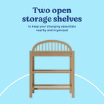 Olivia driftwood changing table storage callout