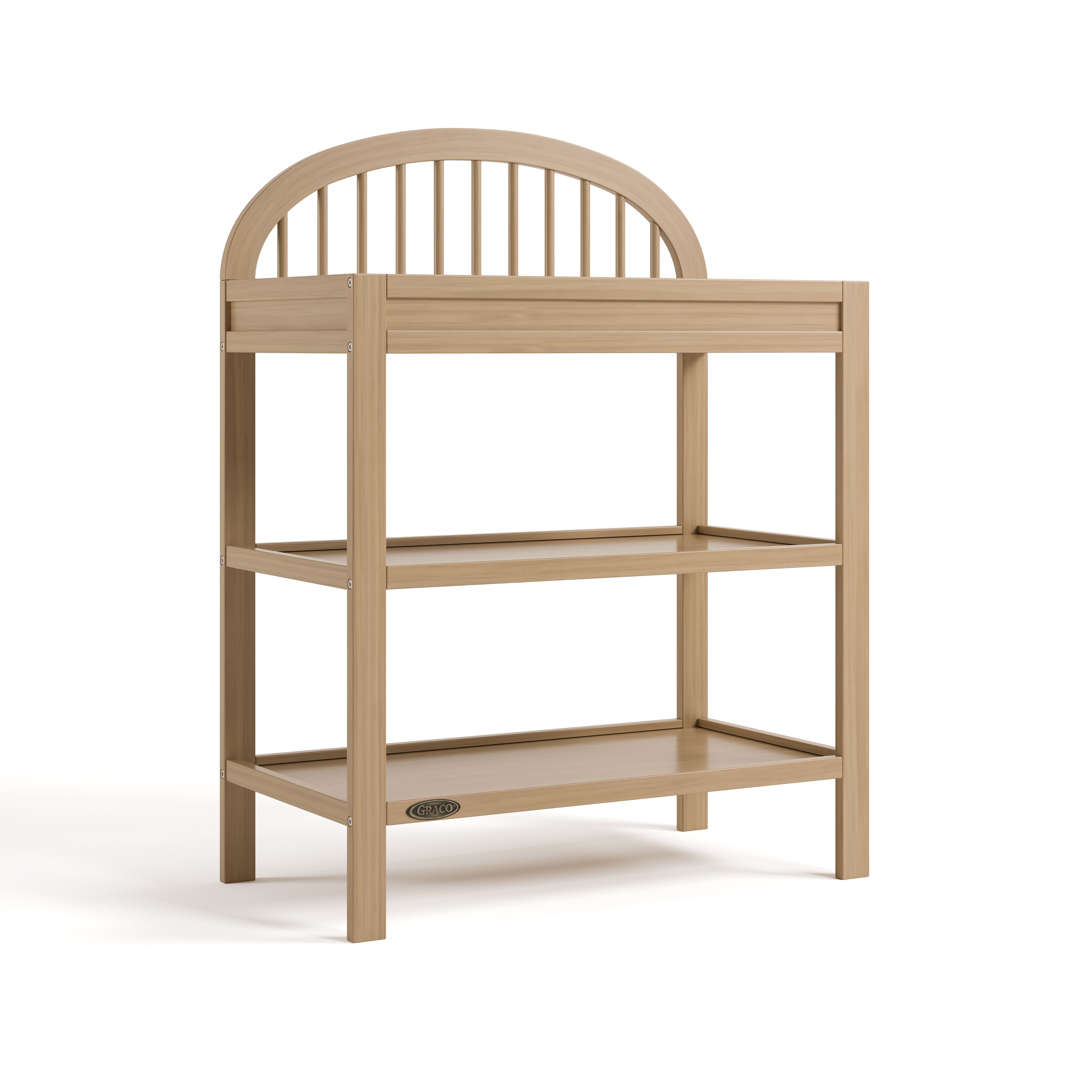 Olivia driftwood changing table angle view