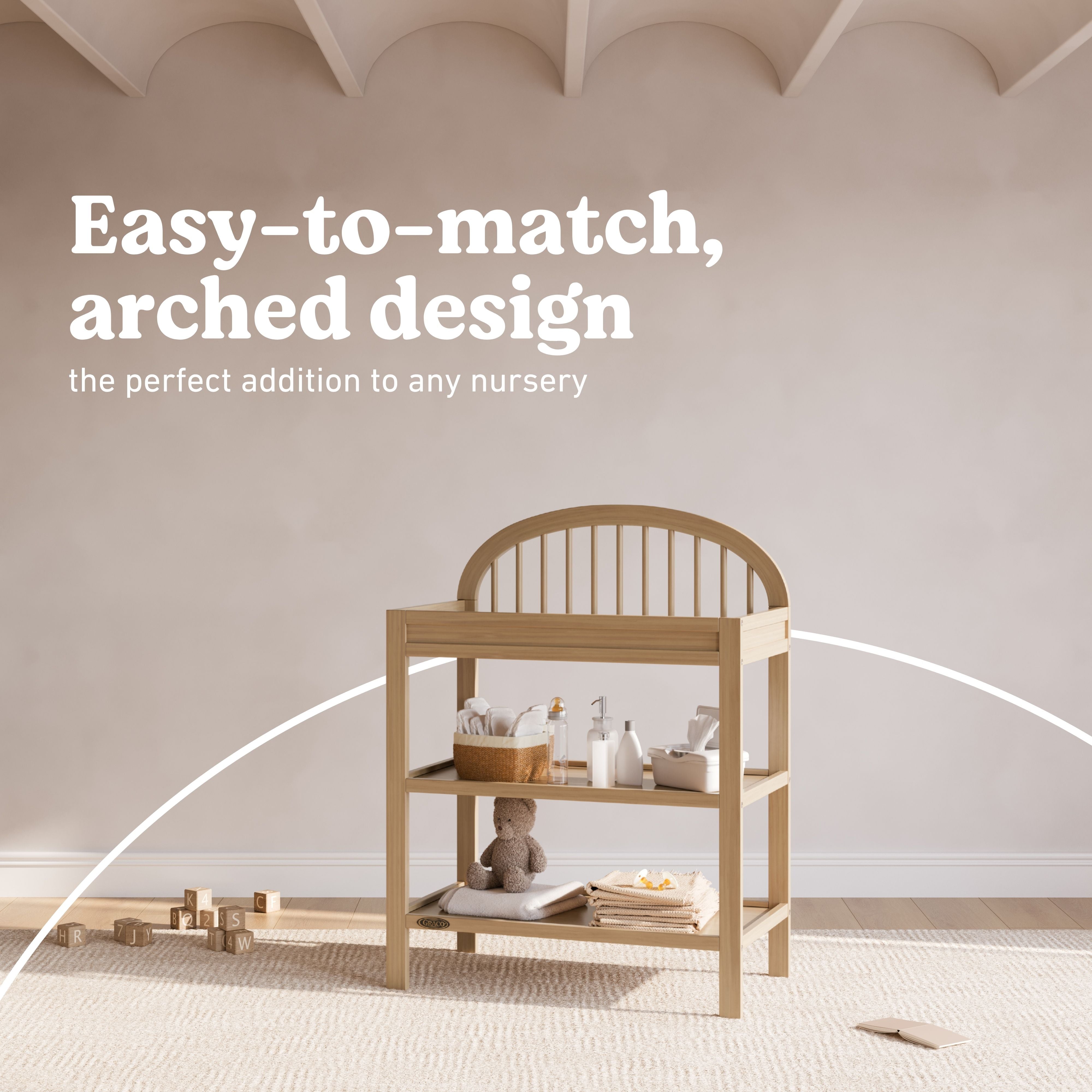 Olivia driftwood changing table style callout
