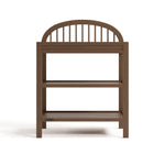 Olivia hazelnut changing table front view