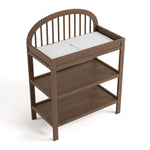 Olivia hazelnut changing table top view