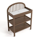 Olivia hazelnut changing table top view