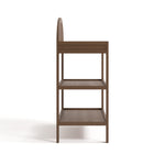 Olivia hazelnut changing table side view