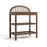 Olivia hazelnut changing table angle view