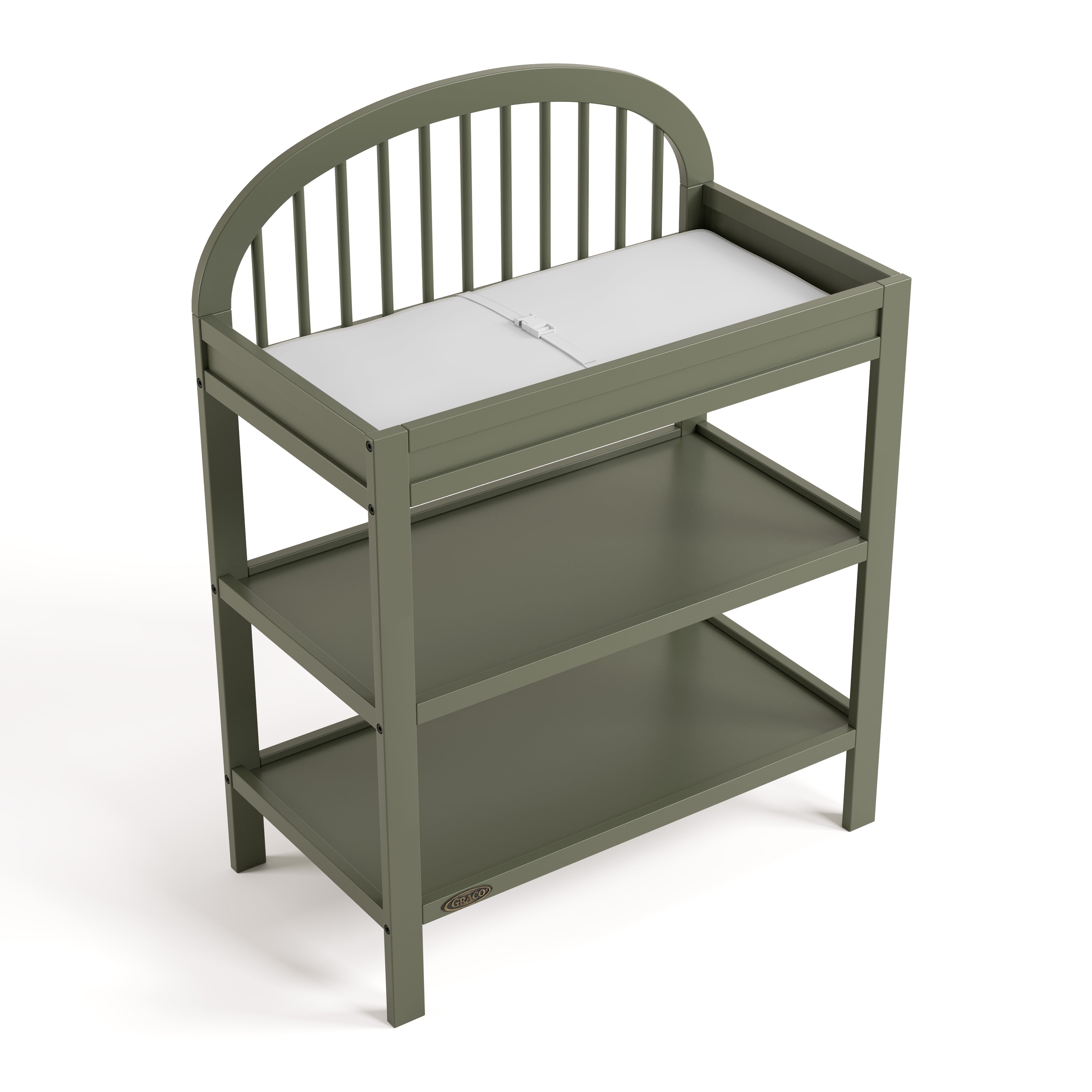 Olivia olive changing table top view