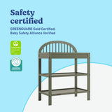 Olivia olive changing table certifications callout