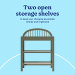 Olivia olive changing table storage callout
