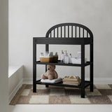 Olivia black changing table in a nursery