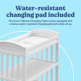 Benton white changing table changing pad callout