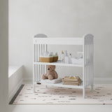 Benton white changing table in a nursery